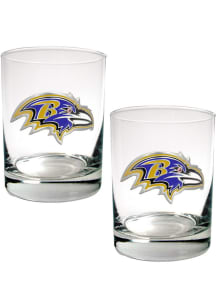 Baltimore Ravens 2 Piece Rock Glass