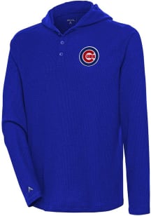 Antigua Chicago Cubs Mens Blue Strong Hold Long Sleeve Hoodie