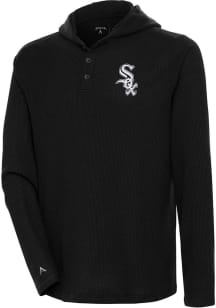 Antigua Chicago White Sox Mens Black Strong Hold Long Sleeve Hoodie