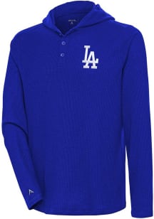 Antigua Los Angeles Dodgers Mens Blue Strong Hold Long Sleeve Hoodie