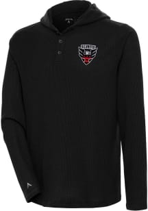 Antigua DC United Mens Black Strong Hold Long Sleeve Hoodie