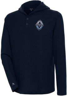 Antigua Vancouver Whitecaps FC Mens Navy Blue Strong Hold Long Sleeve Hoodie