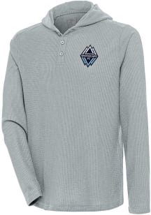 Antigua Vancouver Whitecaps FC Mens Grey Strong Hold Long Sleeve Hoodie