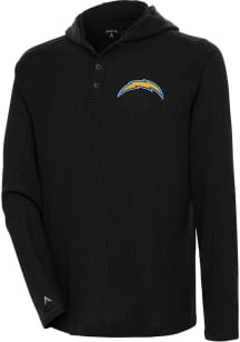 Antigua Los Angeles Chargers Mens Black Strong Hold Long Sleeve Hoodie