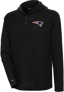 Antigua New England Patriots Mens Black Strong Hold Long Sleeve Hoodie