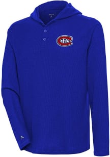 Antigua Montreal Canadiens Mens Blue Strong Hold Long Sleeve Hoodie