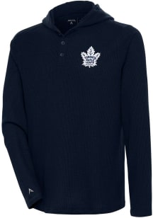 Antigua Toronto Maple Leafs Mens Navy Blue Strong Hold Long Sleeve Hoodie