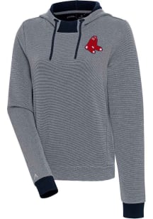Antigua Boston Red Sox Womens Navy Blue Axe Bunker Hooded Sweatshirt