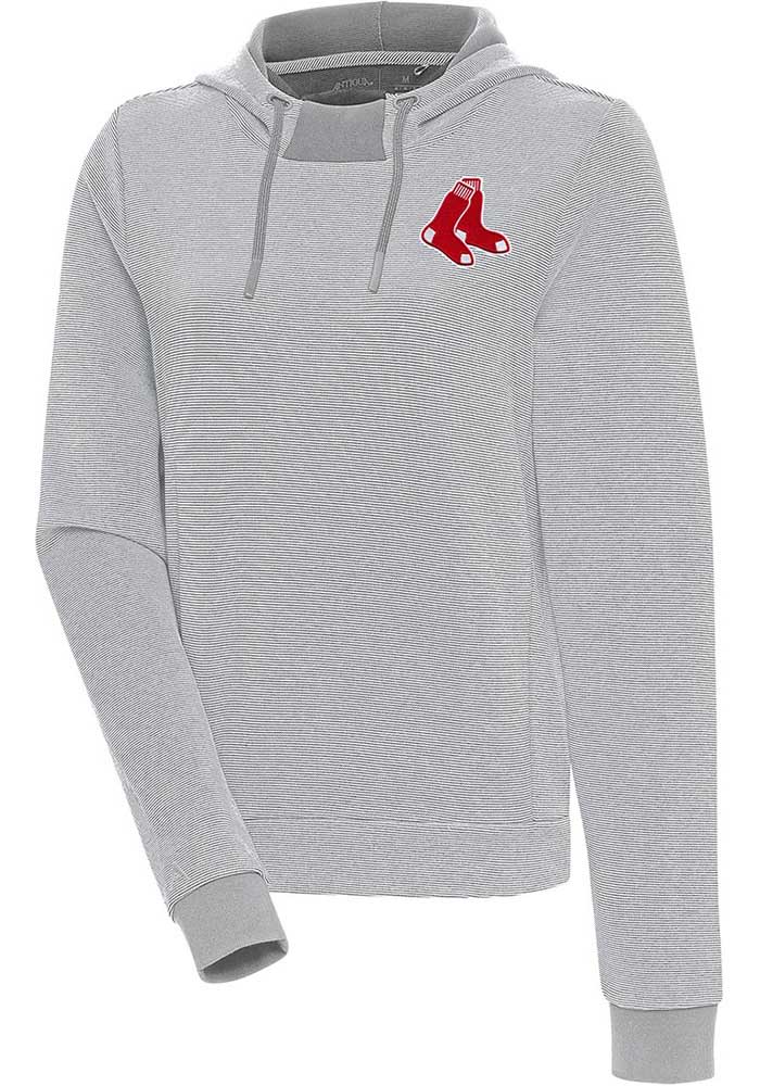 Antigua Boston Red Sox Women's Red Axe Bunker Hooded Sweatshirt, Red, 86% Cotton / 11% Polyester / 3% SPANDEX, Size XL, Rally House