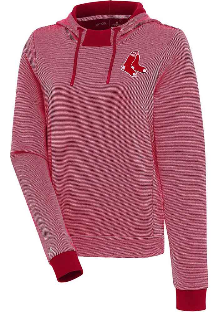 Antigua Boston Red Sox Women's Red Axe Bunker Hooded Sweatshirt, Red, 86% Cotton / 11% Polyester / 3% SPANDEX, Size XL, Rally House