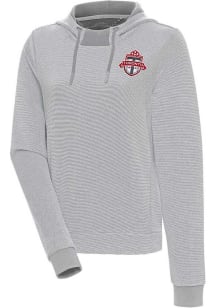 Antigua Toronto FC Womens Grey Axe Bunker Hooded Sweatshirt