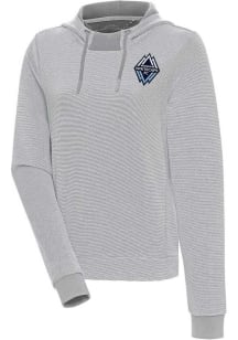 Antigua Vancouver Whitecaps FC Womens Grey Axe Bunker Hooded Sweatshirt