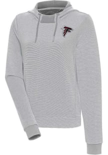 Antigua Atlanta Falcons Womens Grey Axe Bunker Hooded Sweatshirt