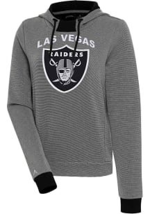 Antigua Las Vegas Raiders Womens Black Axe Bunker Hooded Sweatshirt