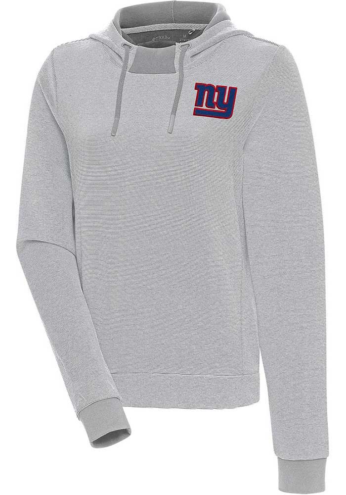 Antigua New York Giants Women's Black Axe Bunker Hooded Sweatshirt, Black, 86% Cotton / 11% Polyester / 3% SPANDEX, Size XL, Rally House