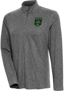 Antigua Austin FC Womens Black Confront Qtr Zip Pullover