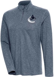 Antigua Vancouver Womens Navy Blue Confront 1/4 Zip Pullover