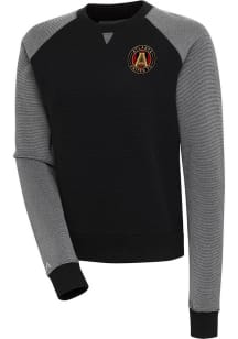 Antigua Atlanta United FC Womens Black Flier Bunker Crew Sweatshirt