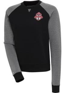 Antigua Toronto FC Womens Black Flier Bunker Crew Sweatshirt