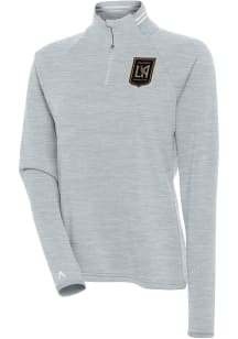 Antigua Los Angeles FC Womens Grey Milo 1/4 Zip Pullover