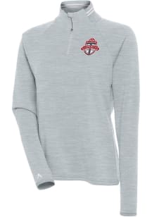Antigua Toronto FC Womens Grey Milo 1/4 Zip Pullover