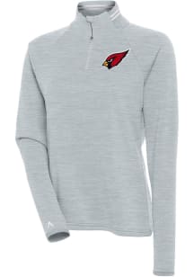 Antigua Arizona Cardinals Womens Grey Milo 1/4 Zip Pullover