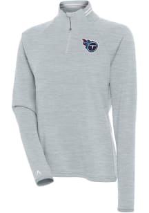 Antigua Tennessee Titans Womens Grey Milo 1/4 Zip Pullover