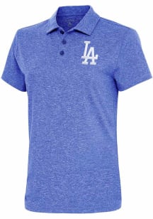 Antigua Los Angeles Dodgers Womens Blue Motivated Short Sleeve Polo Shirt