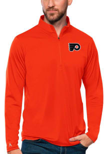 Antigua Philadelphia Flyers Mens Orange Tribute Long Sleeve 1/4 Zip Pullover