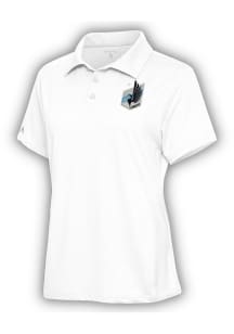 Antigua Minnesota United FC Womens White Motivated Short Sleeve Polo Shirt