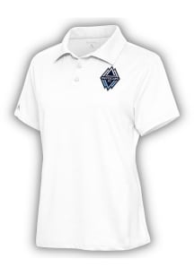 Antigua Vancouver Whitecaps FC Womens White Motivated Short Sleeve Polo Shirt