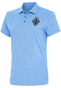 Antigua Vancouver Whitecaps FC Womens Light Blue Motivated Short Sleeve Polo Shirt