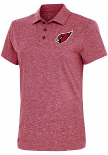 Antigua Arizona Cardinals Womens Red Motivated Short Sleeve Polo Shirt
