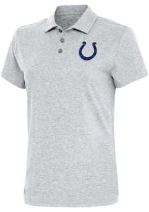 Antigua Indianapolis Colts Womens Grey Motivated Short Sleeve Polo Shirt