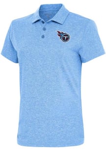 Antigua Tennessee Titans Womens Light Blue Motivated Short Sleeve Polo Shirt
