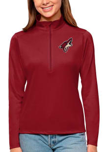 Antigua AZ Coyotes Womens Red Tribute 1/4 Zip Pullover