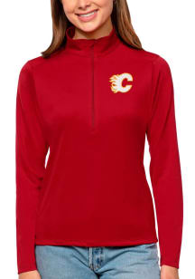 Antigua Calgary Womens Red Tribute 1/4 Zip Pullover