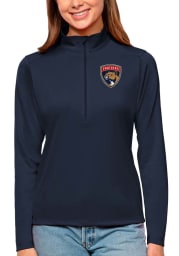 Antigua Florida Panthers Womens Navy Blue Tribute 1/4 Zip Pullover