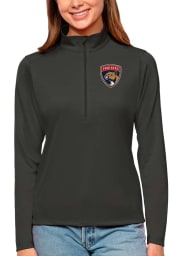 Antigua Florida Panthers Womens Grey Tribute 1/4 Zip Pullover