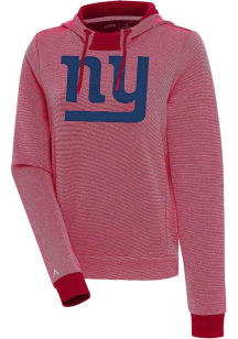 Antigua New York Giants Womens Red Axe Bunker Hooded Sweatshirt