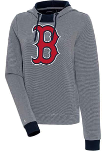 Antigua Boston Red Sox Womens Navy Blue Axe Bunker Hooded Sweatshirt