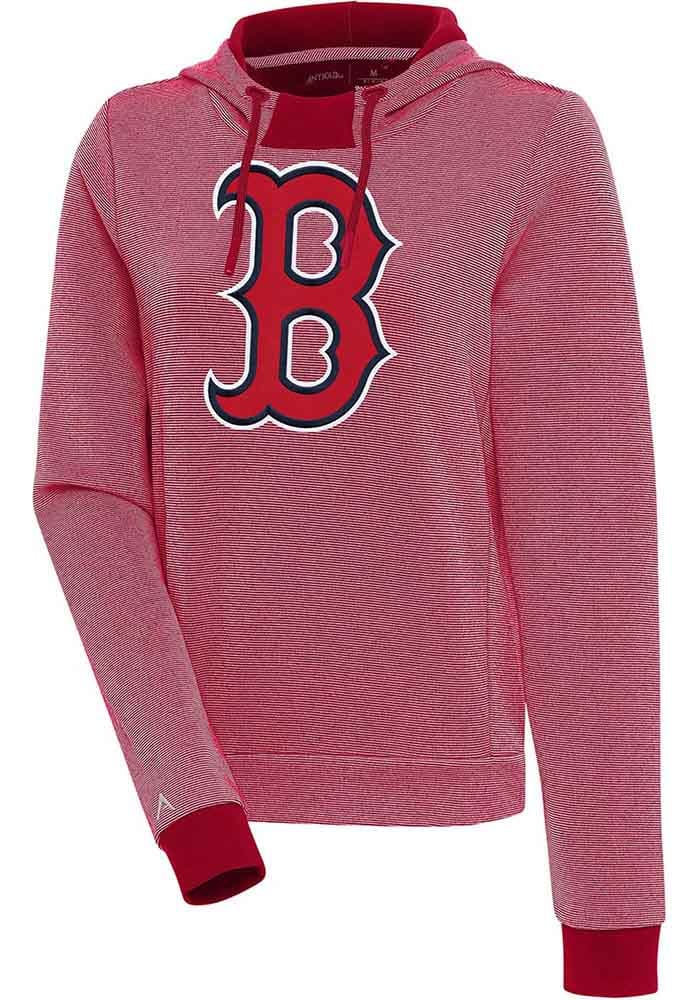 Antigua Boston Red Sox Women's Red Axe Bunker Hooded Sweatshirt, Red, 86% Cotton / 11% Polyester / 3% SPANDEX, Size XL, Rally House