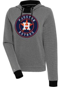 Antigua Houston Astros Womens Black Axe Bunker Hooded Sweatshirt