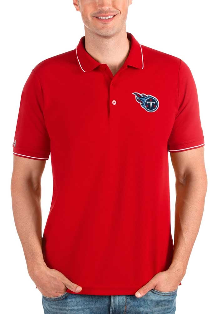 Men's Antigua White Tennessee Titans Spark Polo Size: Small