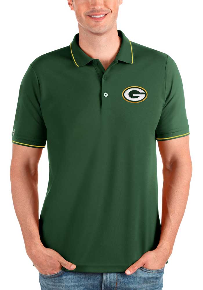 Antigua Women's Green Bay Packers Gold Legacy Pique Polo