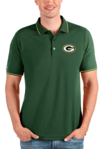 Antigua Green Bay Packers Mens Green Affluent Short Sleeve Polo