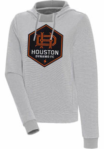 Antigua Houston Dynamo Womens Grey Axe Bunker Hooded Sweatshirt