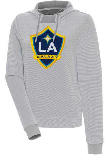 Antigua LA Galaxy Womens Grey Axe Bunker Hooded Sweatshirt