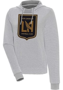 Antigua Los Angeles FC Womens Grey Axe Bunker Hooded Sweatshirt
