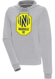 Antigua Nashville SC Womens Grey Axe Bunker Hooded Sweatshirt